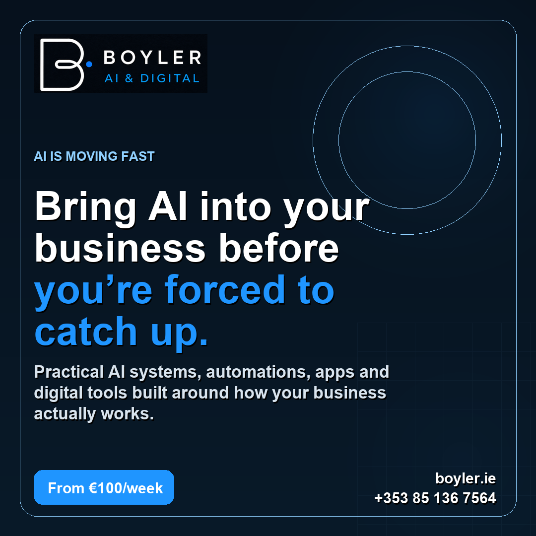 AI catch-up graphic showing businesses moving toward smarter digital systems